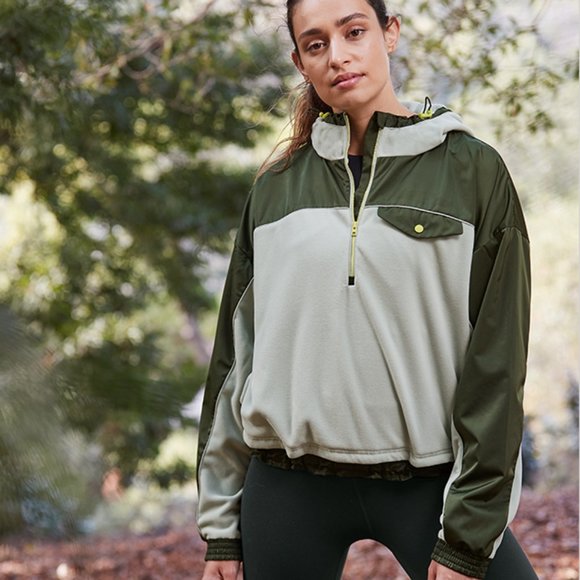 Green Microfleese 1/2 Zip Jacket - Picture 2 of 5
